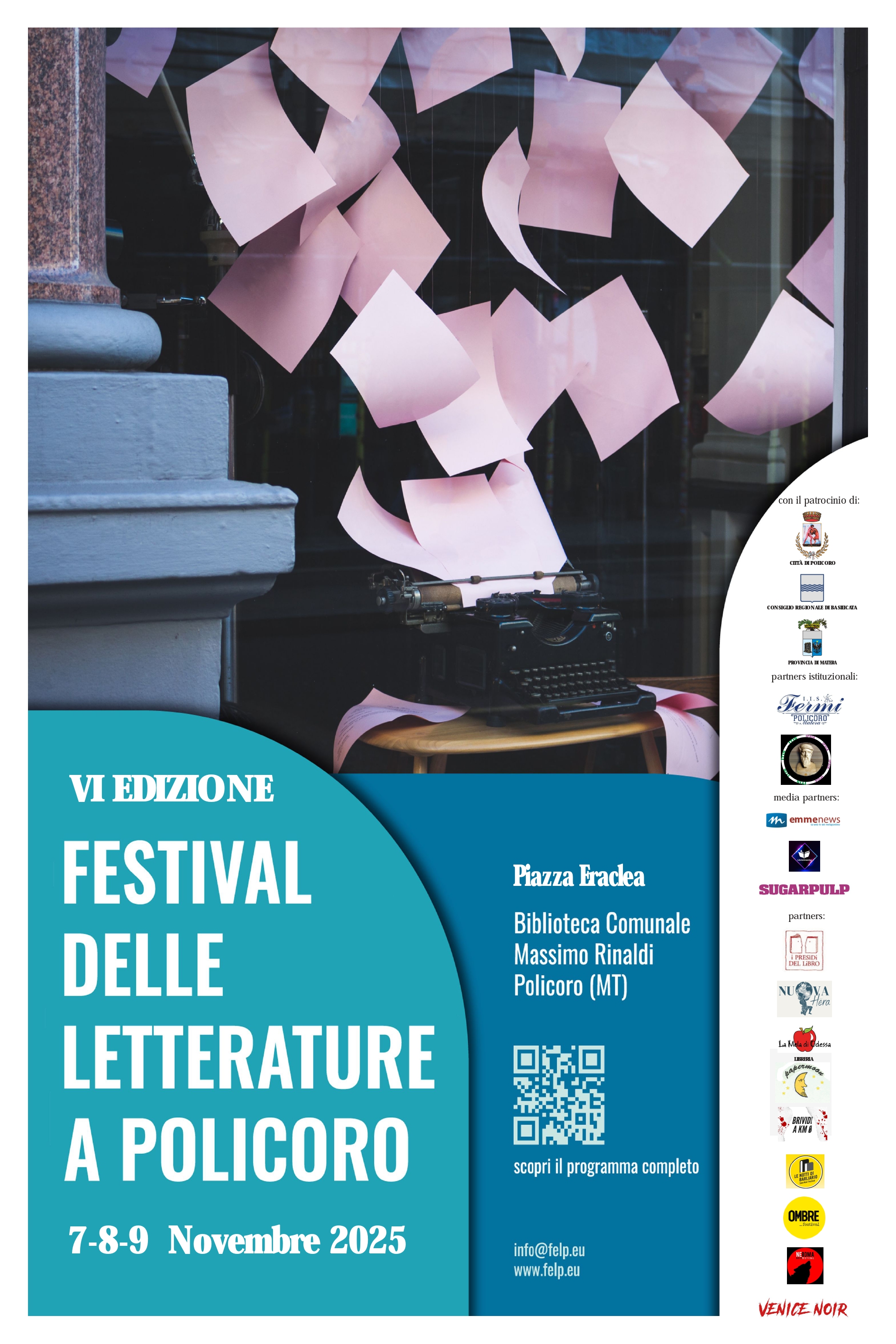 A POLICORO TORNA IL FELP,IL FESTIVAL DELLE LETTERATURE
